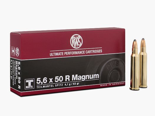 RWS 5.6x50 R MAG TM 4.1g/63gr. Rifle cartridges