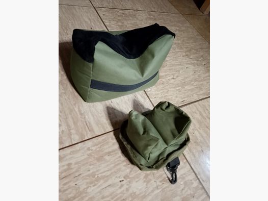 Waffen Sandsack Rest Sniper Sack ondersteuning geweer groen zand tas set 2 delig