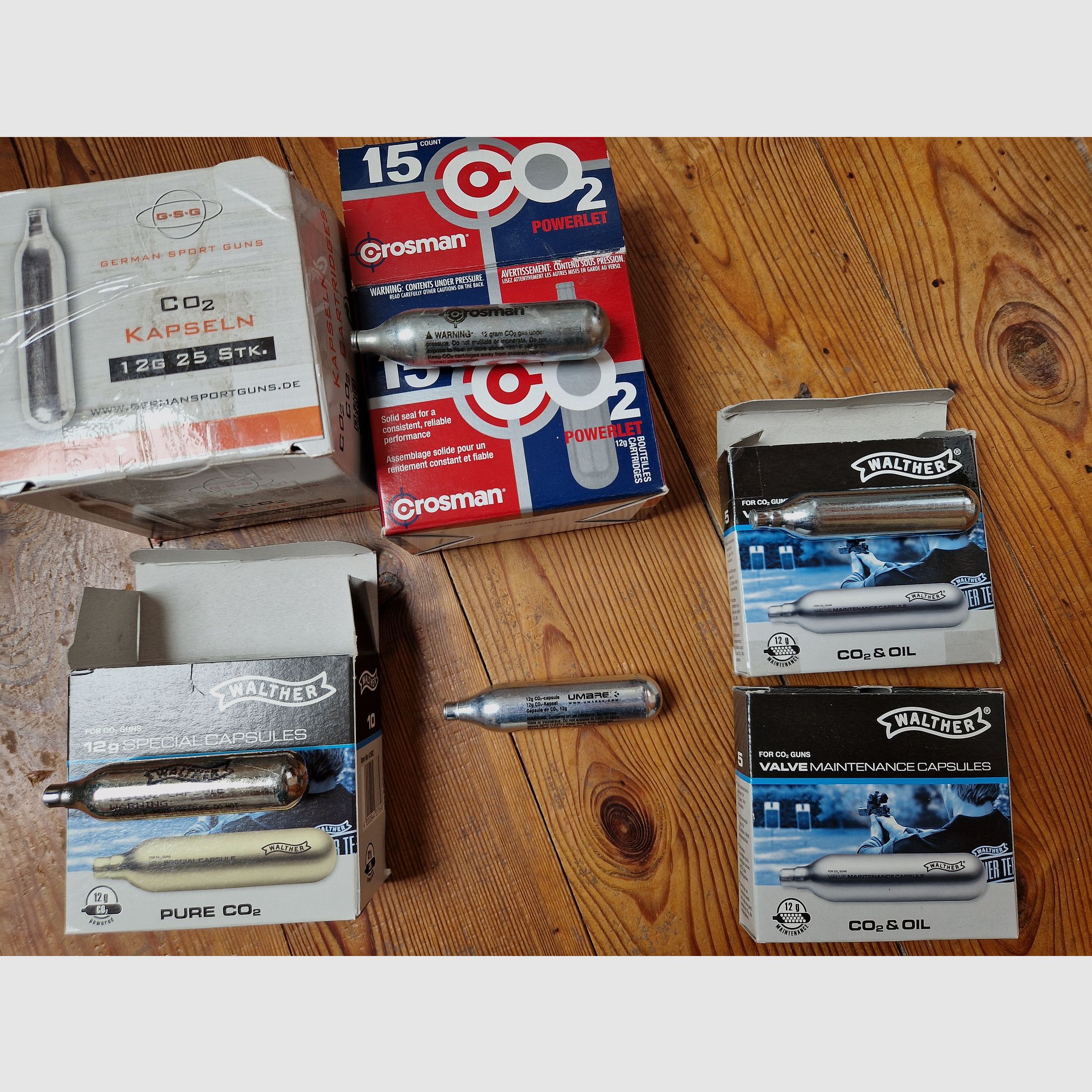 CO2 capsules cartridge 12 g, WALTHER, Umarex, Crosman, GSG