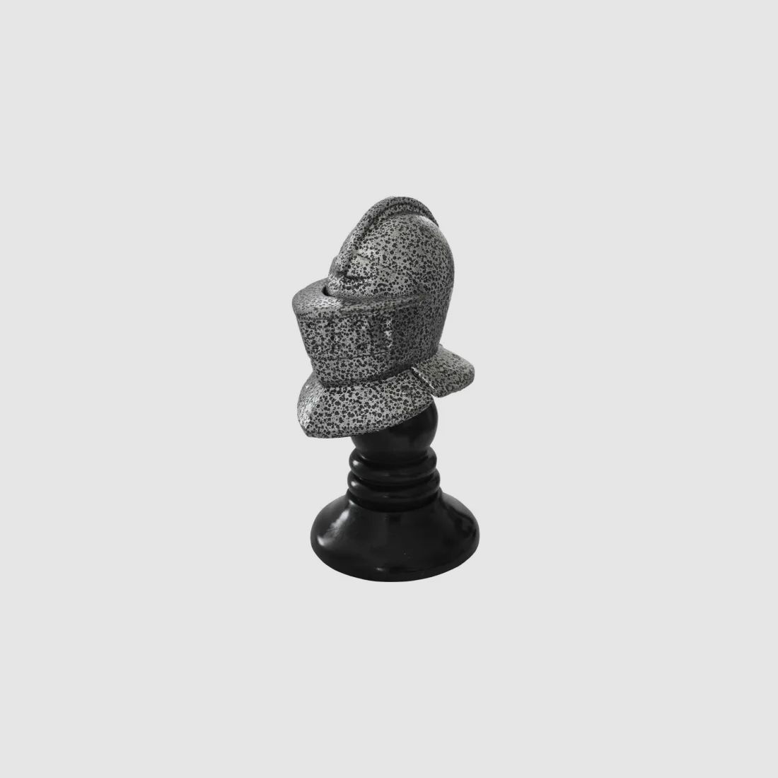 Miniature knight's helmet on stand