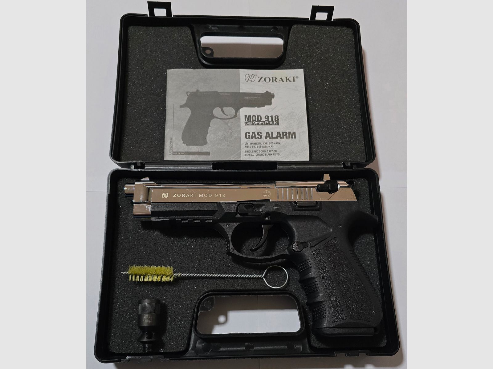 Zoraki 918 Chrome 9mm PAK Schreckschuss antiguo PTB 965 raro