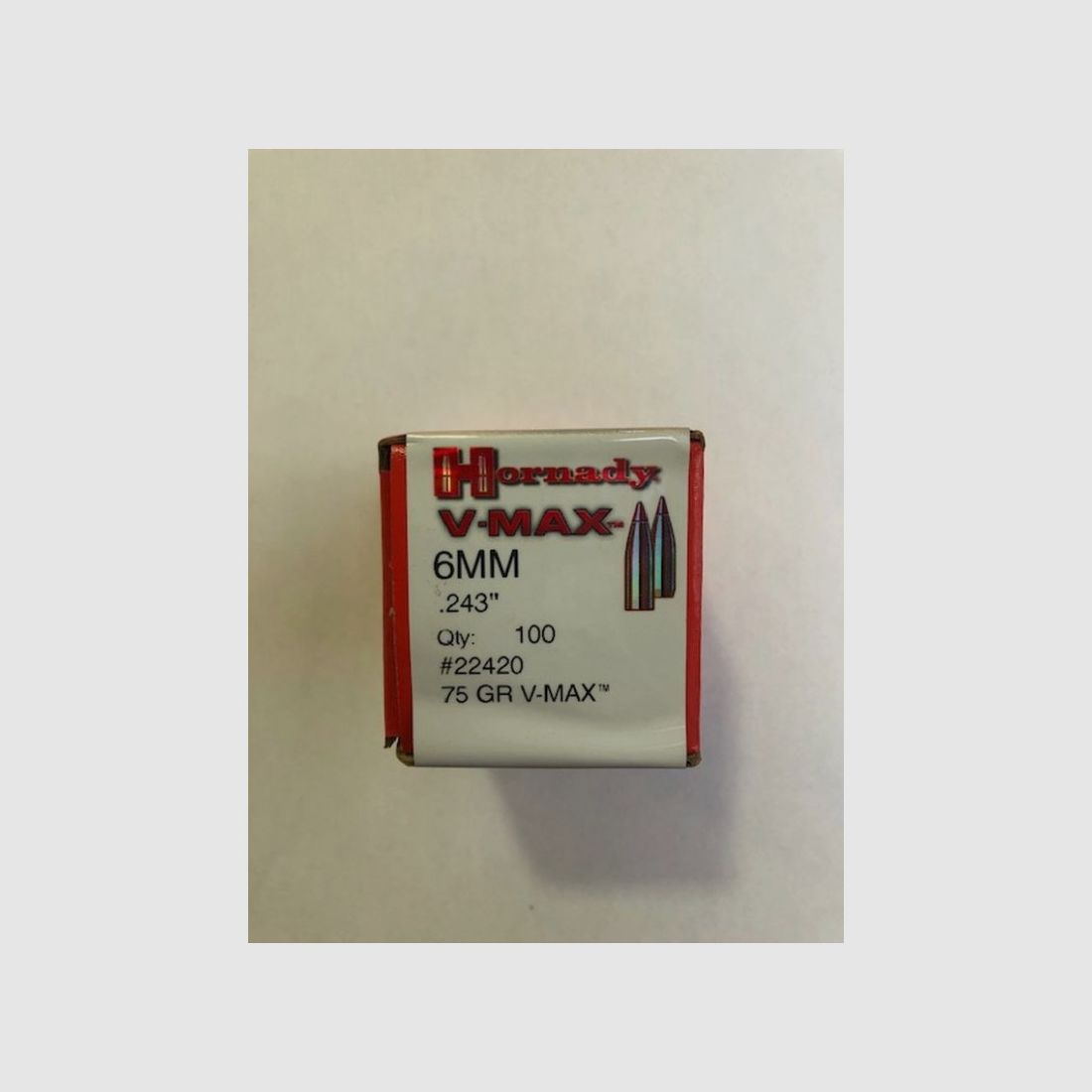 HORNADY GESCHOSSE 6MM 75GR V-MAX, Bild 1 von 2