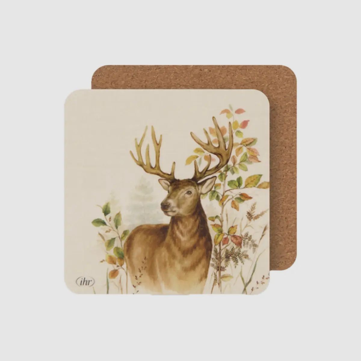 Korkuntersetzer Hirschmotiv