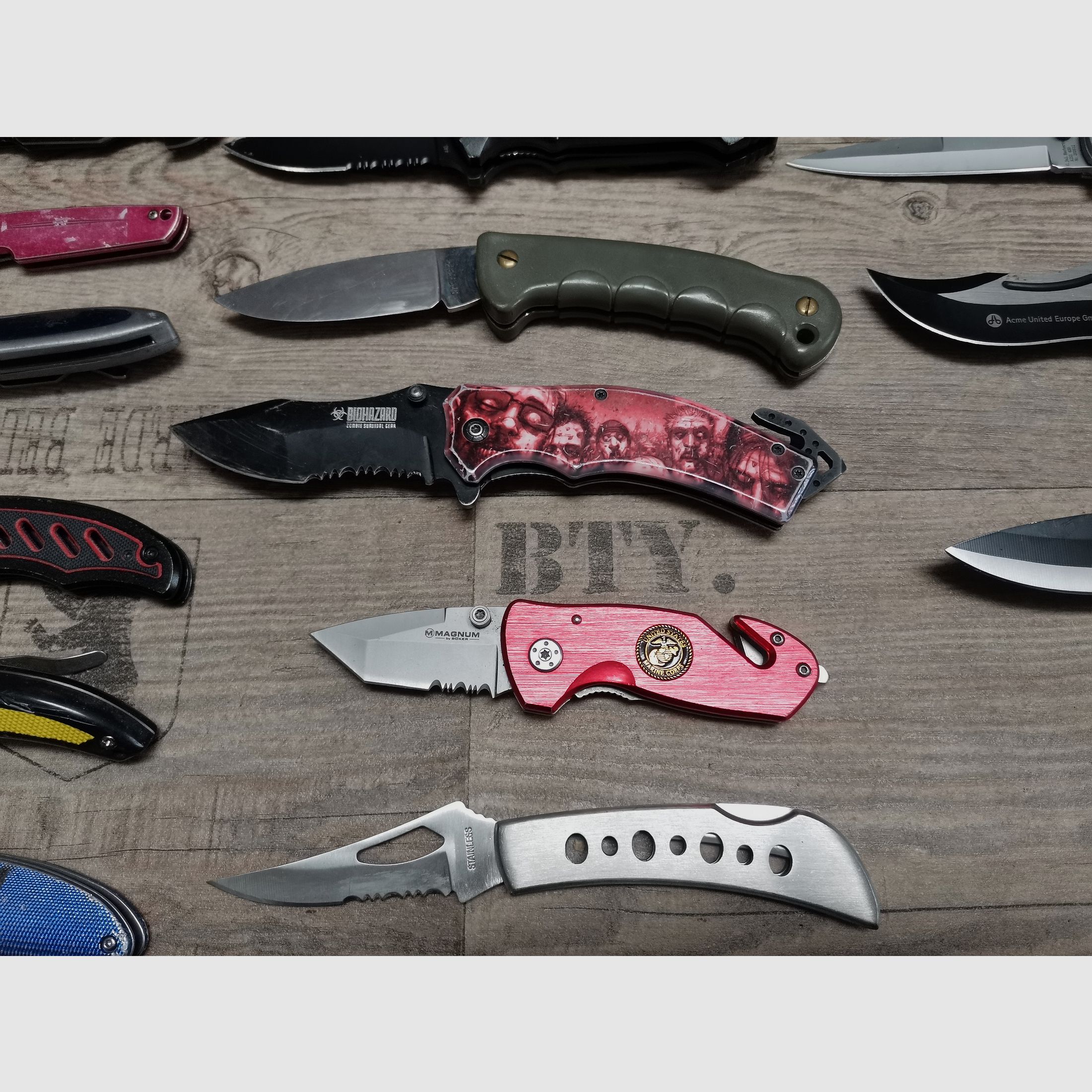 Messer Konvolut Böker Haller Walther Herbertz etc.  Einhandmesser Dolch Springmesser