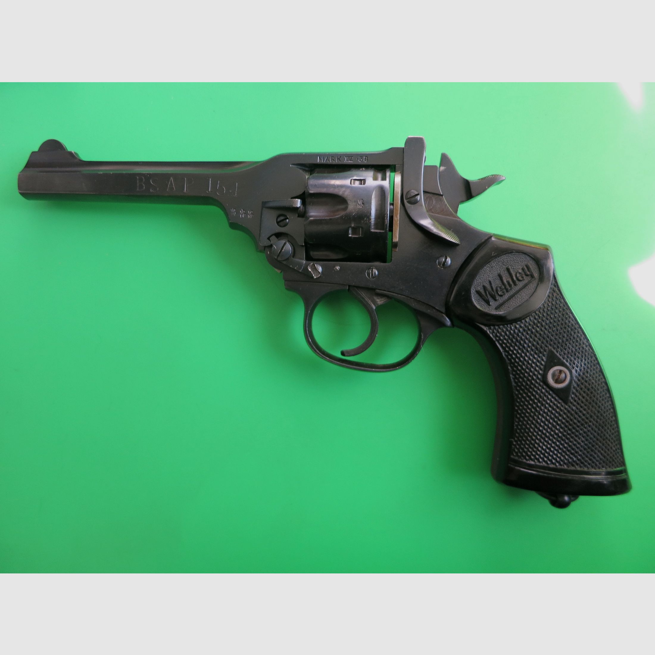 Kipplauf-Revolver  Webley & Scott  Mk IV, Birmingham, Kal. .38, British South Africa Police (BSAP)   #68, Bild 1 von 16