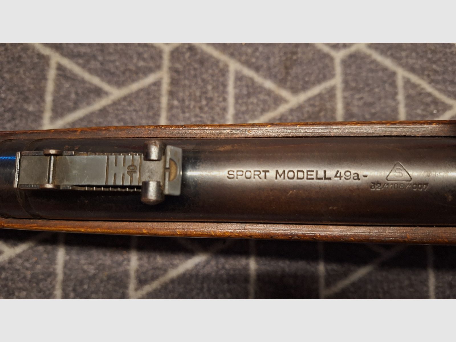 Haenel Suhl Sport Modell 49a (no 310) con correa, funda y cargador de 12!