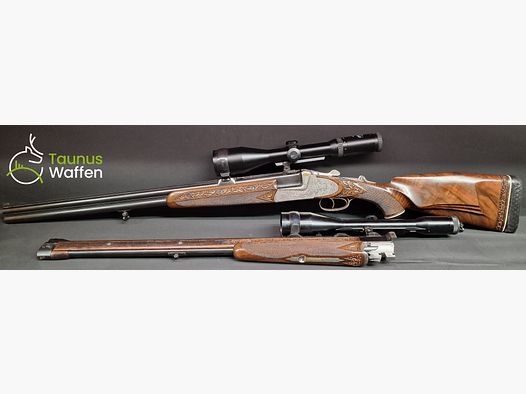 Triumphdrilling Bockdrilling Josef Just  Ferlach mit Bockdoppelbüchswechsellauf taunus-waffen.de