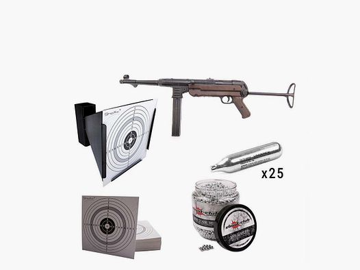Diverse CO2 rifle MP40 caliber 4.5mm BB - shoot-club complete set