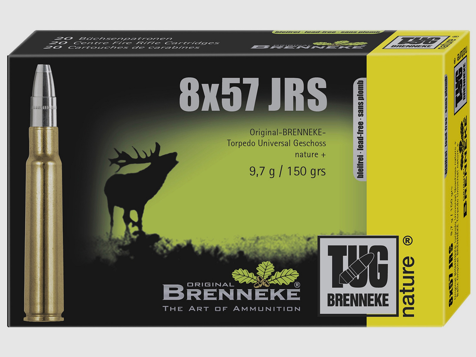 BRENNEKE 44226000 8x57 IRS TUG nature+ 9,7g 150gr Bleifrei Langwaffenmunition