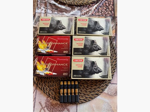 85 shots Norma Vulkan 11.7 g / 180 gr 36 shots Hornady SST 150 gr caliber .308 nice overall package TOP!