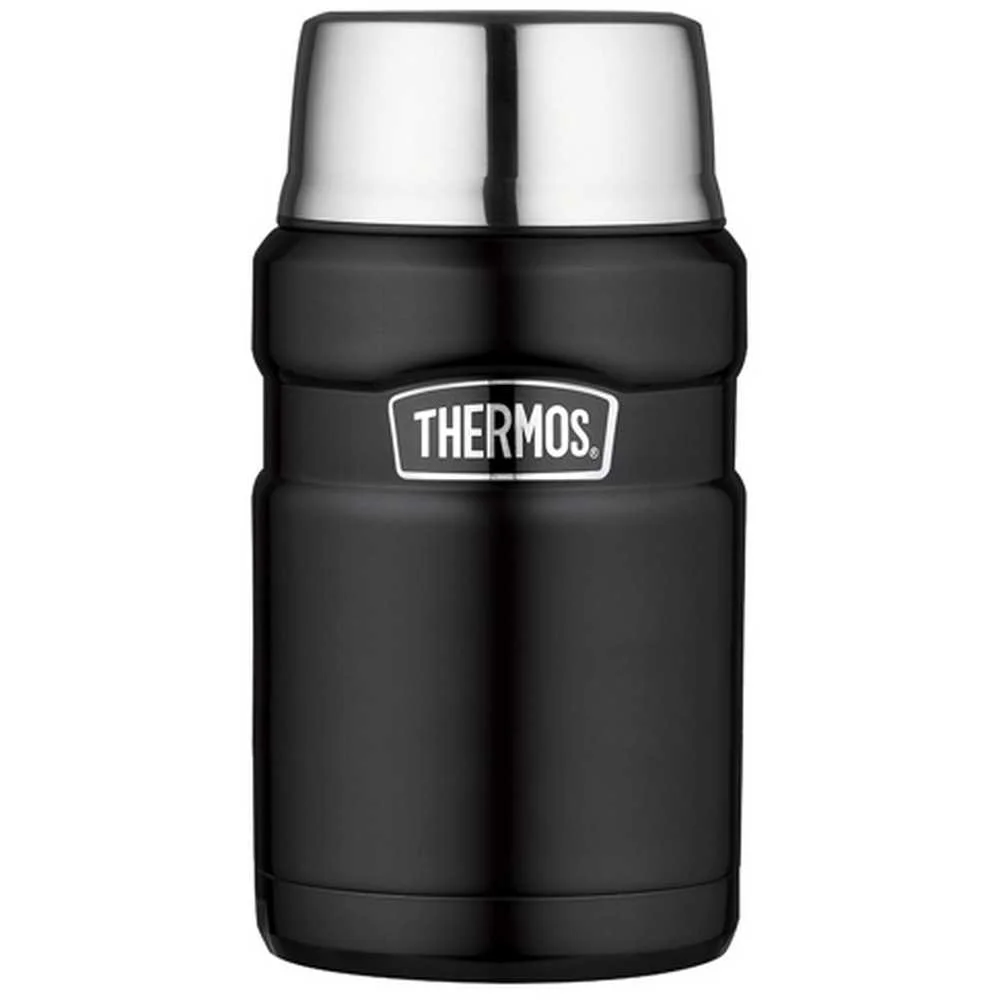 Voedselthermos 710 ml met opvouwbare lepel en beker THERMOS – matzwart, afbeelding 4 van 4