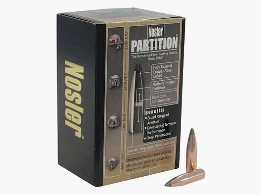 Proiettile Nosler Partition .25/.257 115GR Spitzer 50 pezzi