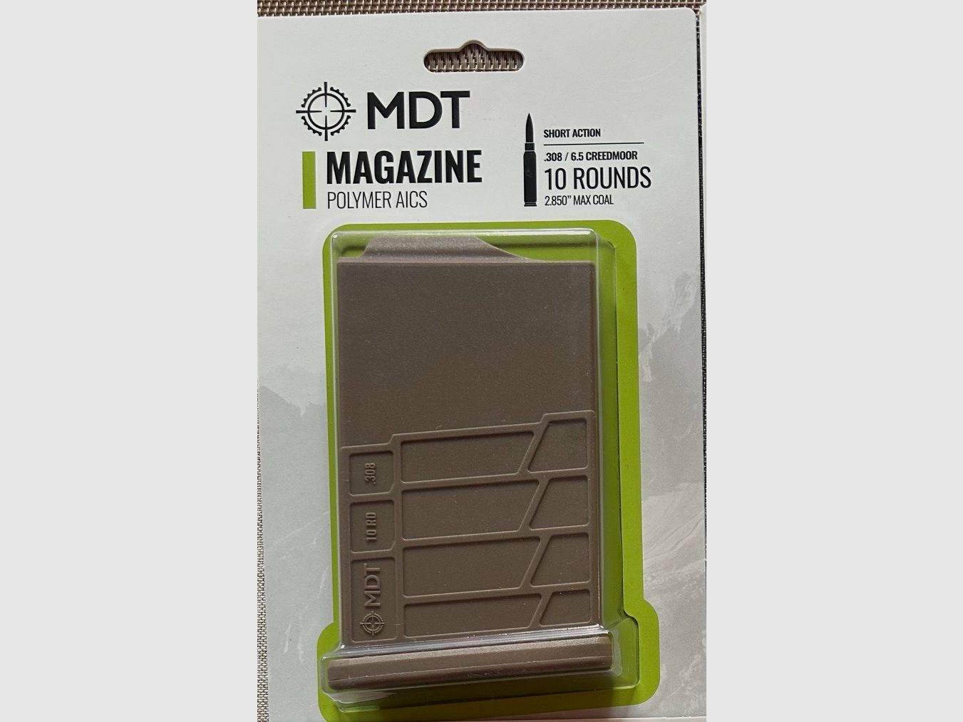 MDT Polymer Magazin FDE Calibre .308, 6,5, etc.