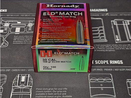 Hornady Geschosse .308 ELD Match 168gr. 100St. #30506