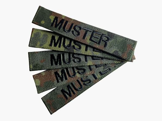 ASMC Namensbänder 5er Set flecktarn schwarz