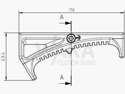 B&T Handauflage 45° mit NAR Aufnahme (RAL 8031)
