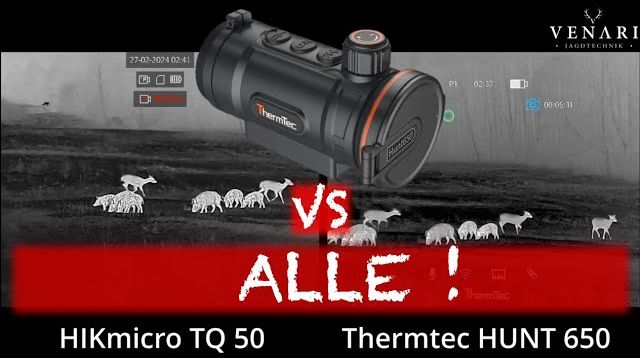 Thermtec HUNT 650 vs Infiray MAH 50, Hikmicro TQ 50 und Pulsar Krypton 2. Wer hat das beste Bild?