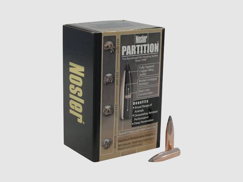 Nosler Bullet Partition .25/.257 115GR Spitzer 50 pieces