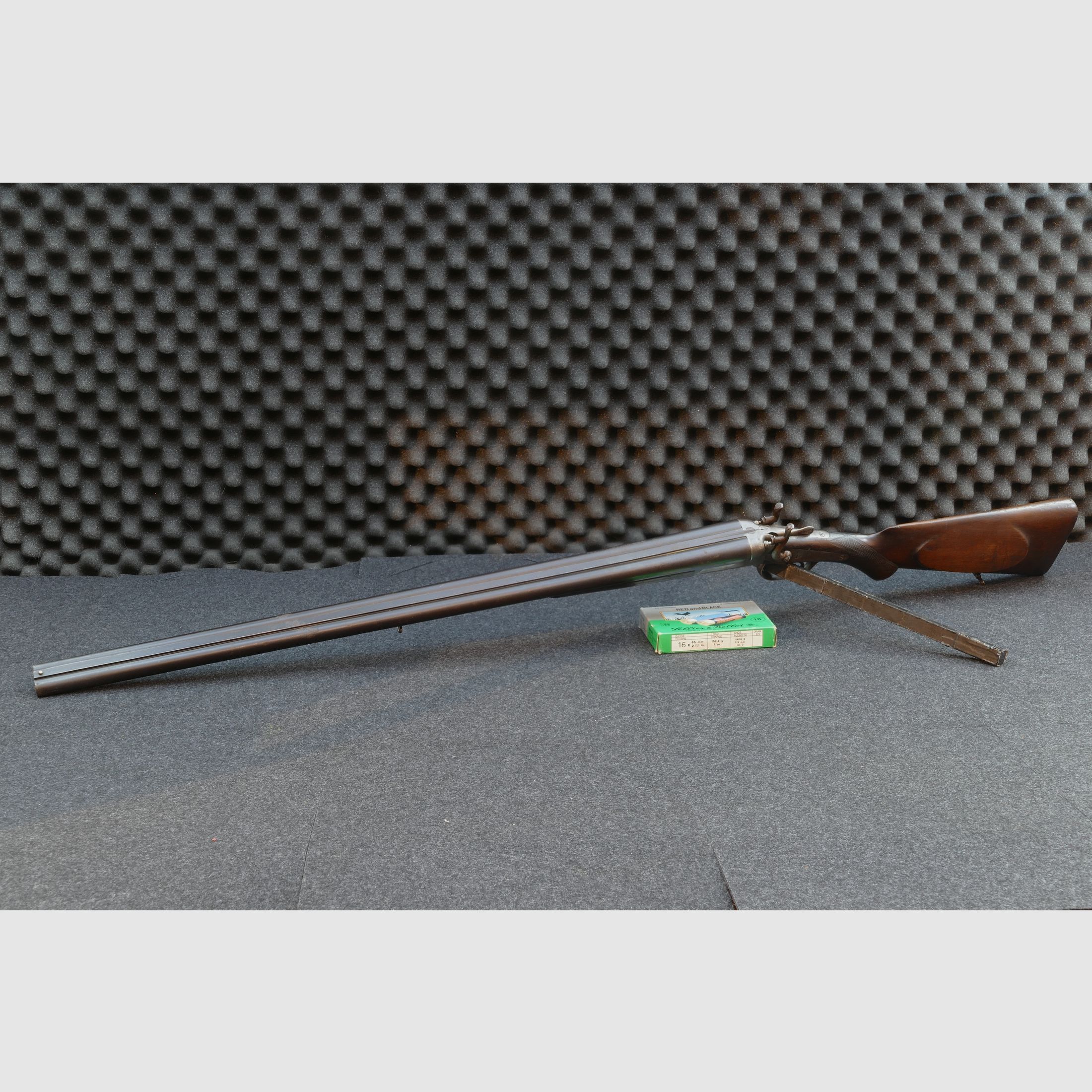 Fusil de chasse belge à double canon Clement Liège, calibre 16/65