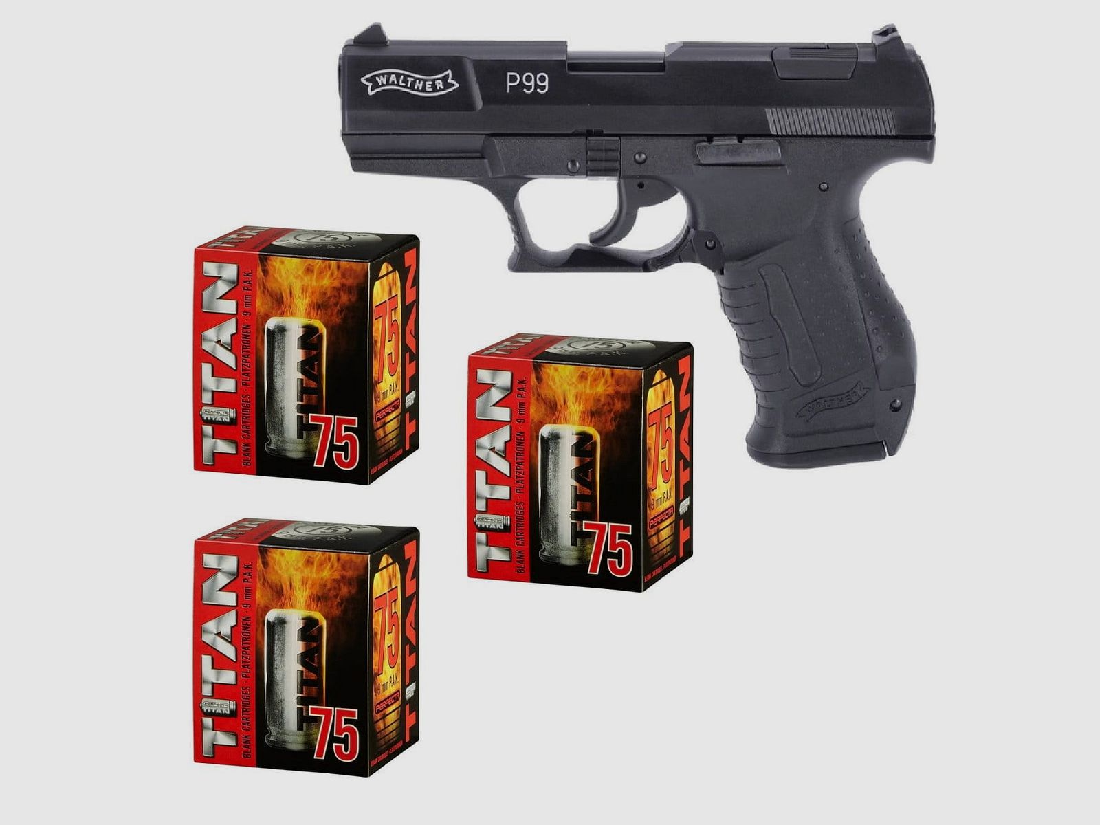 Ensemble de feux d'artifice Walther P99 arme à blanc