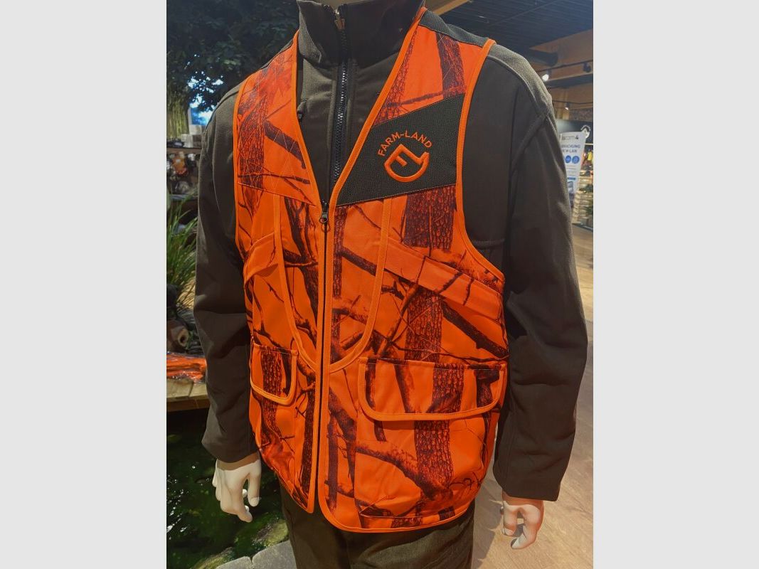 Farm-Land Warnweste Blaze Camo