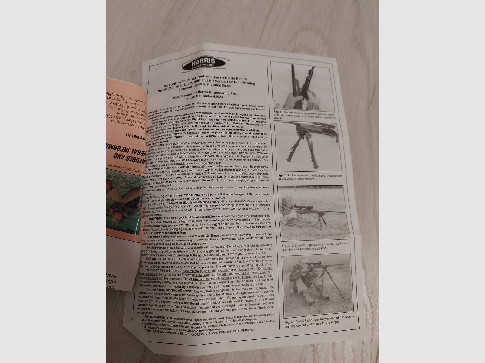 Original Harris Zweibein Bipod Lightweight Riemenbügelaufnahme 