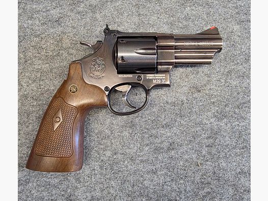 Sehr cooler  CO2 Revolver  Smith & Wesson M29 3 Zoll Hochglanzbrüniert Co2-Revolver Kaliber 4,5 mm BB  mit Ladepatronen für Trommel Luftpistole