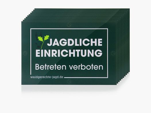 Waidgerechte Jagd Hunting equipment sign – pack of 10
