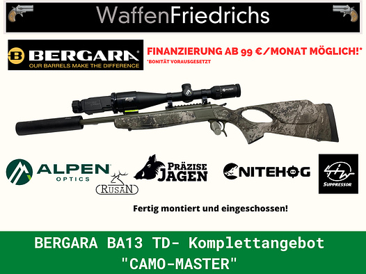 Bergara BA13 TD CAMO-MASTER Komplettangebot - WaffenFriedrichs