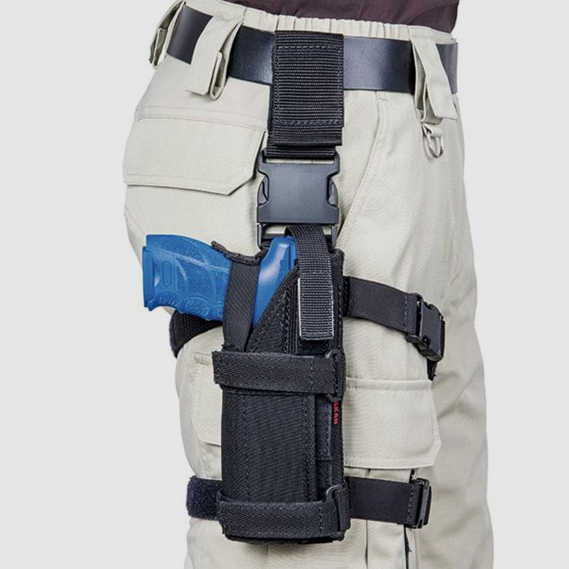 Holster Universal de Muslo para Pistolas, Cordura, Negro