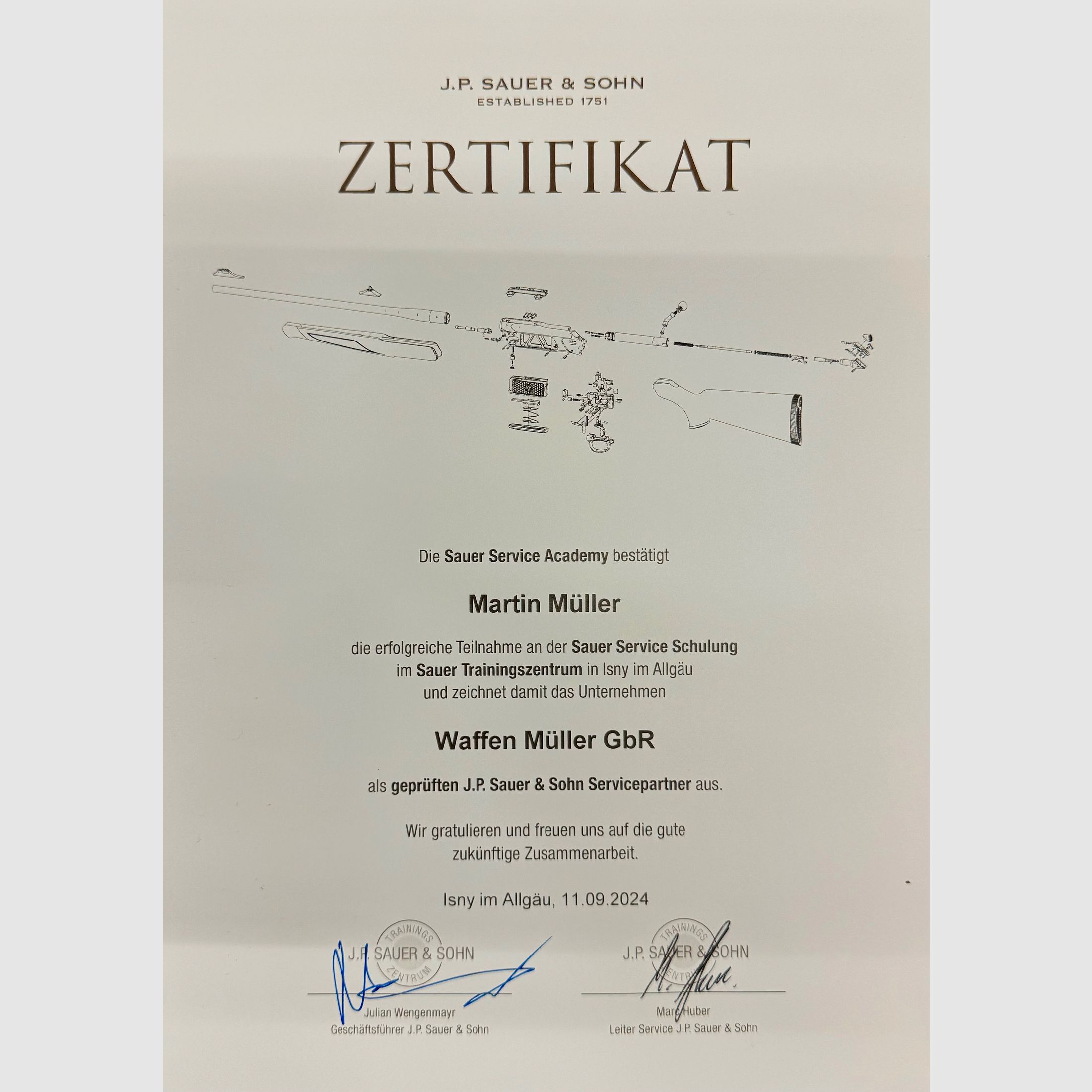 Sauer 101 GTI système de liaison calibre .308