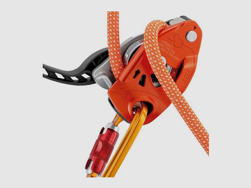 PETZL NEOX LIGHT GRAY | Descender Belay Device Climbing, image 5 of 6