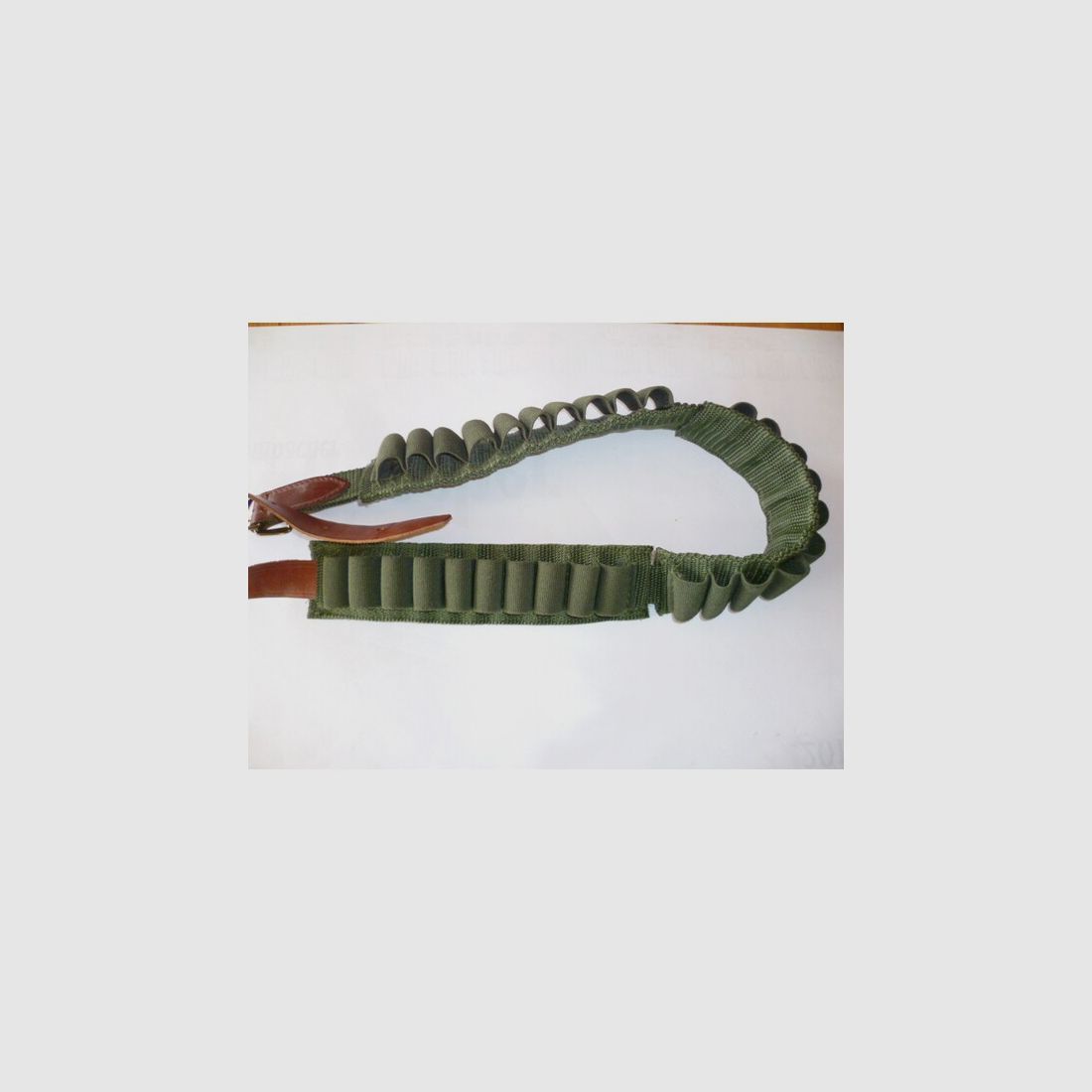 Patronengürtel für Schrot 12er+16er - 30 Schlaufen (3 x 10 Stck.) + Ledergürtel 120 cm