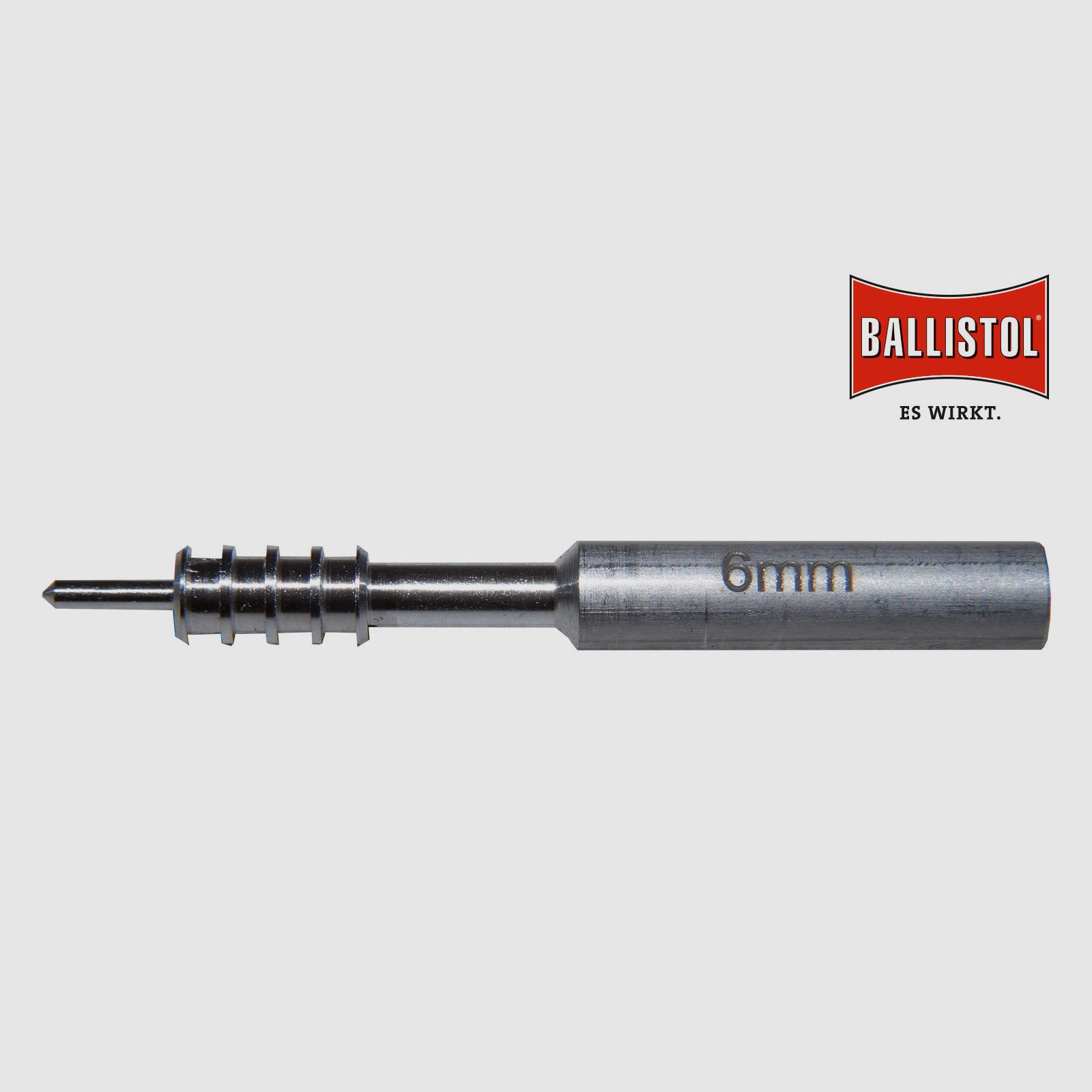 Adaptador de parche Ballistol de aluminio, Ø 6,0 mm (rosca interna de 1/8")