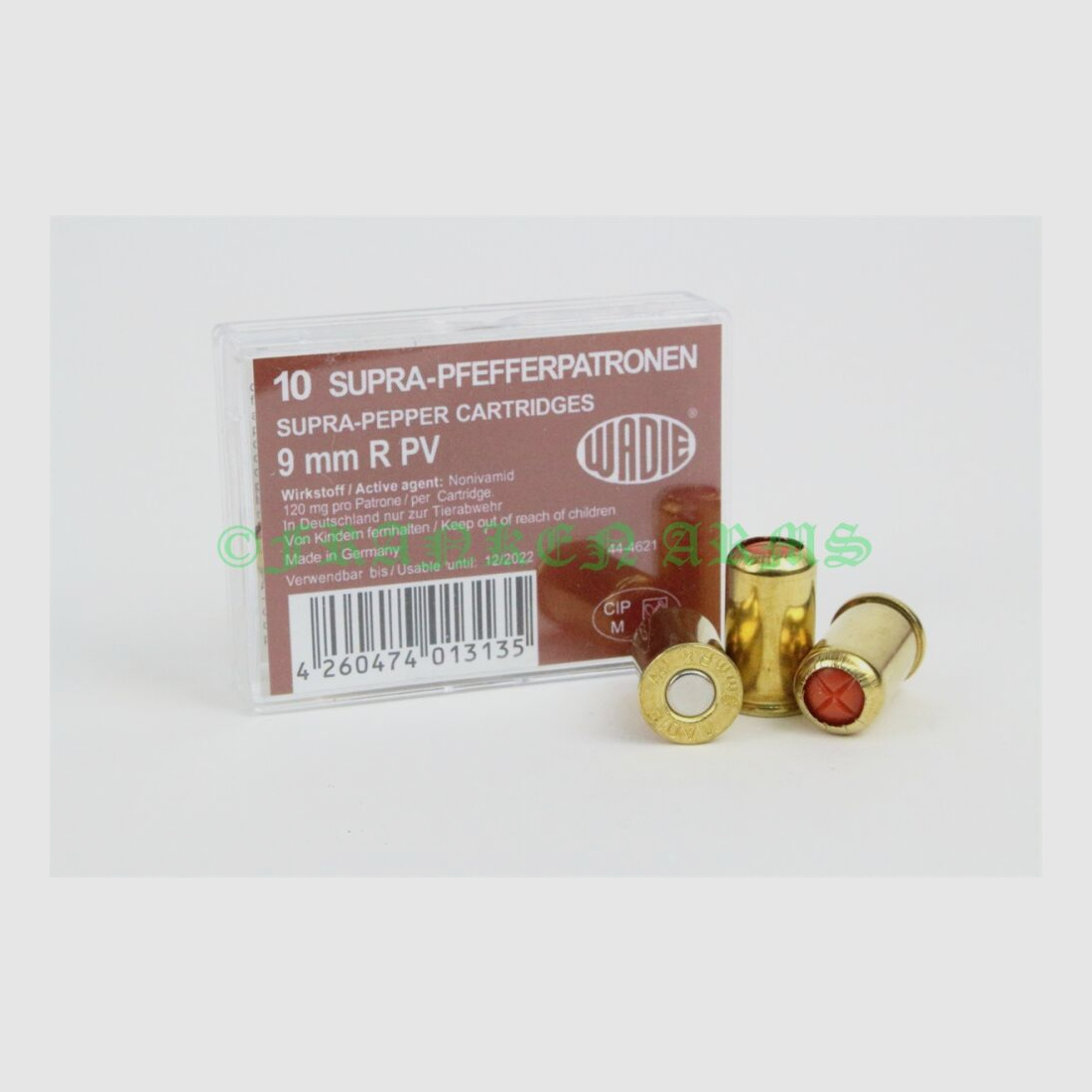 Wadie	 Supra-Pfefferpatronen 9mm P.A. 10Stück