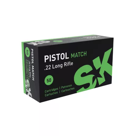 22LR (5.6 mm) LAPUA SK PISTOL MATCH; 2.59 g/40 gr; V0=286 m/s