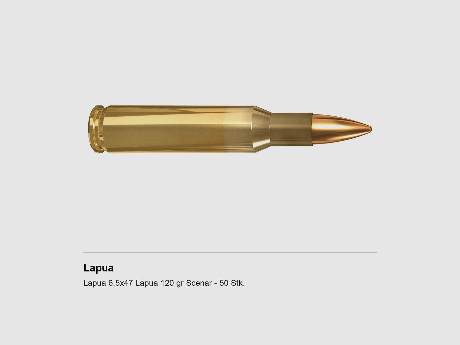 Lapua 6,5×47 Lapua 120 gr Scenar – 50 Stk.