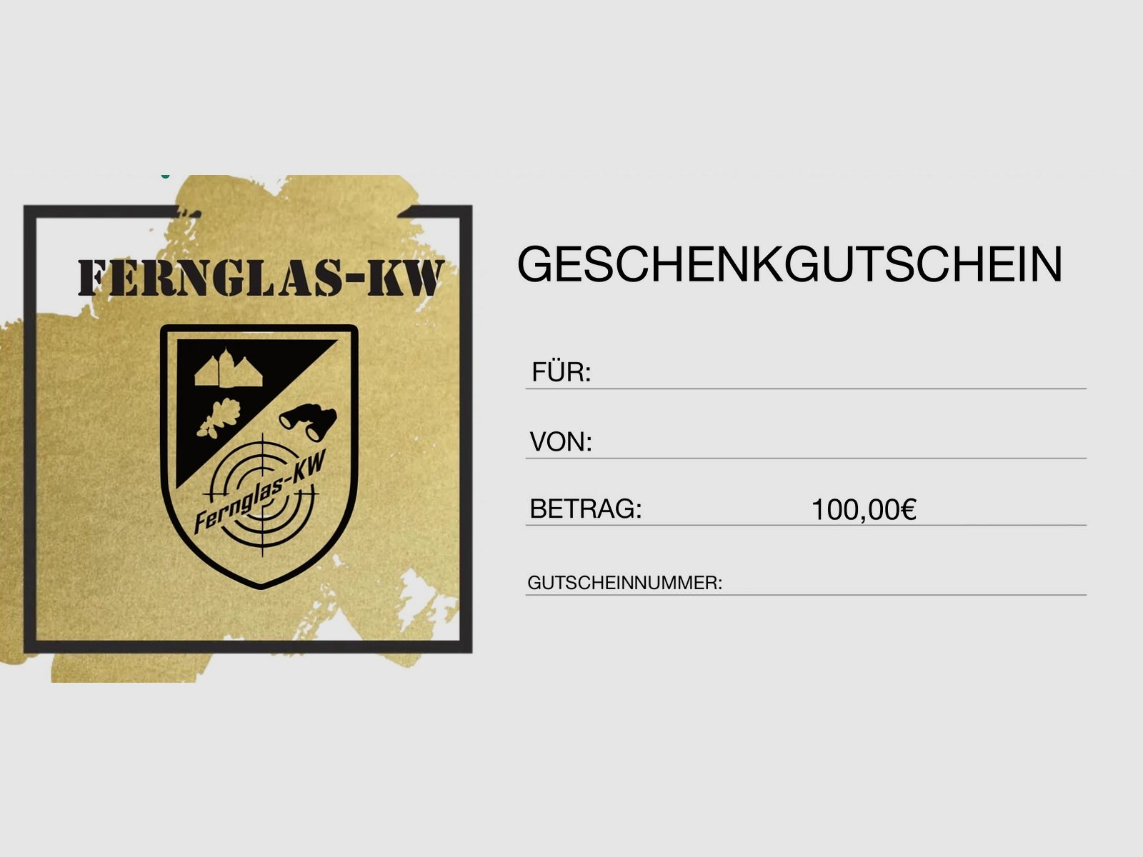 Fernglas-KW Geschenk Gutschein 100,00€