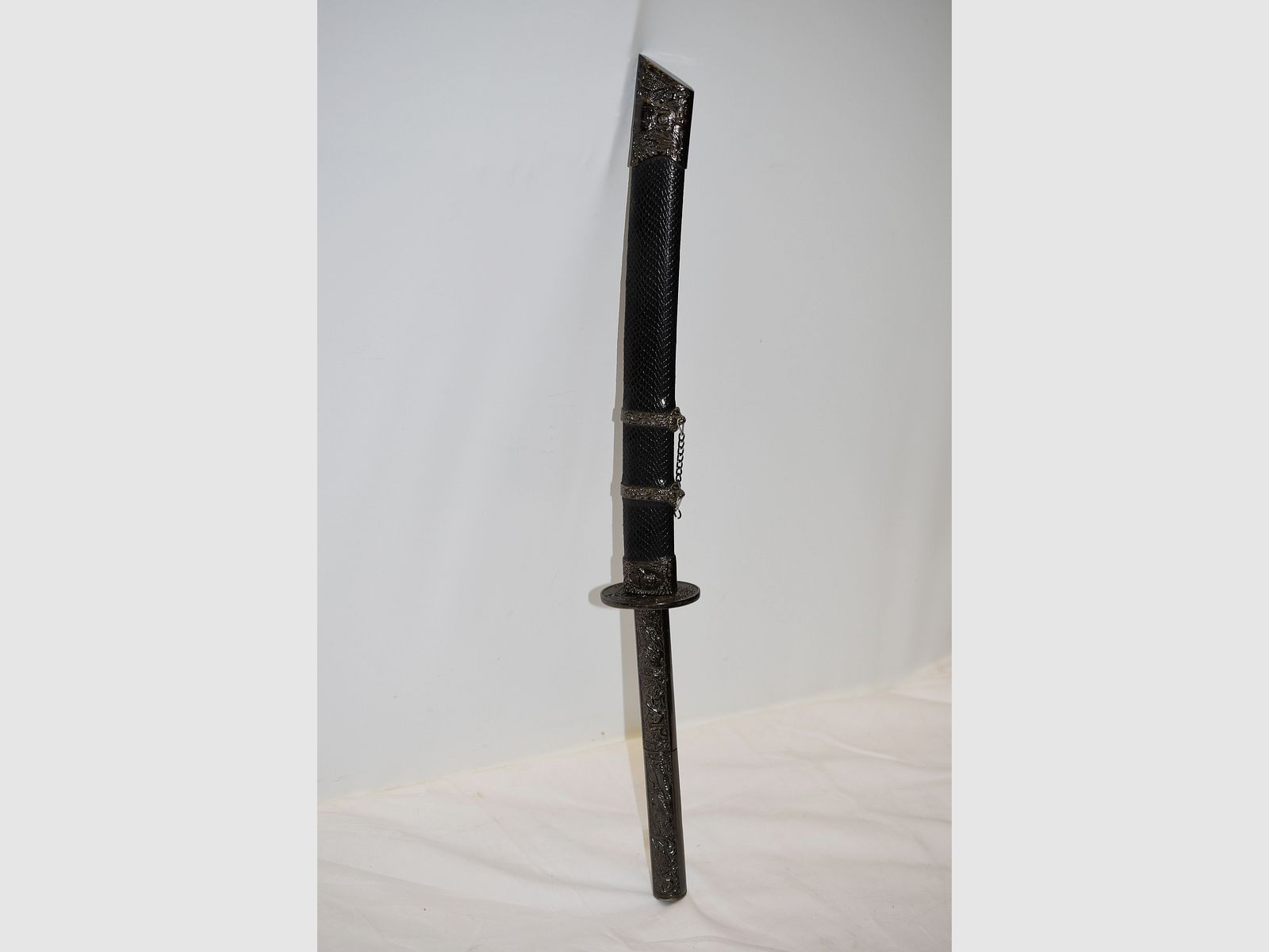 Katana, coltello Tanto in fodero, lunghezza totale 63 cm