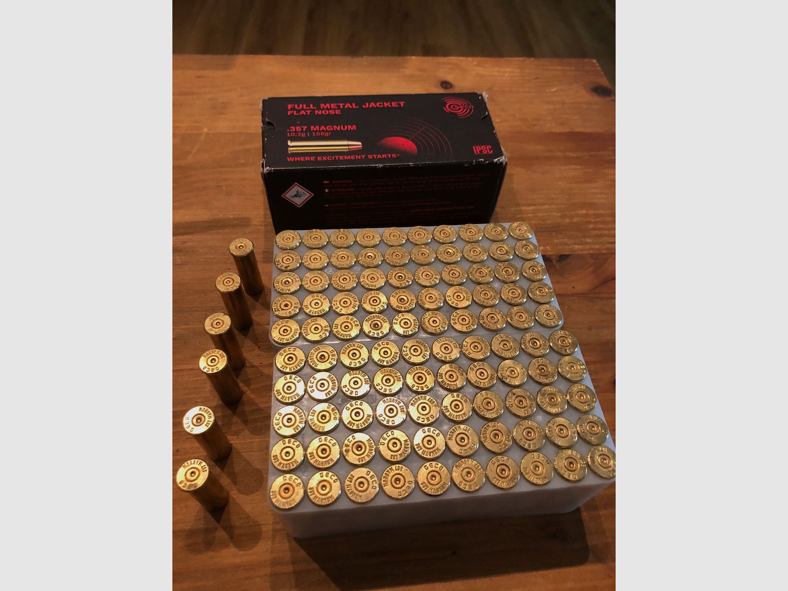 .357 Magnum Hülsen Fabrikation GECO 106 Stück -gebraucht-