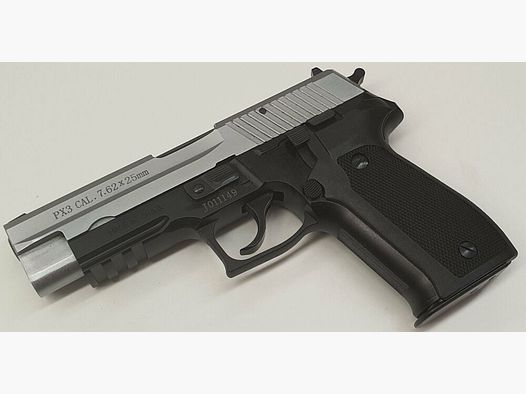 Pistolet semi-automatique NORINCO Mod. NP762/ NP22/ PX-3 bicolor en calibre 7,62x25tokarev avec accessoires