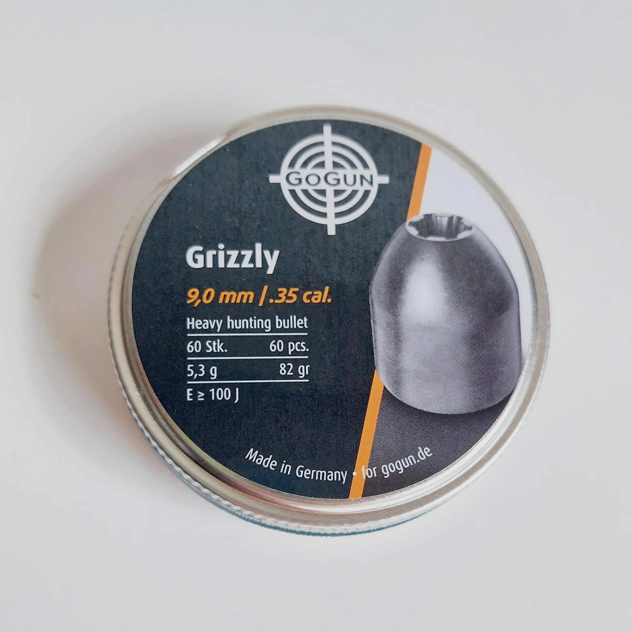 Gogun Grizzly Diabolos im Kaliber .357 (9mm) für Luftgewehre 