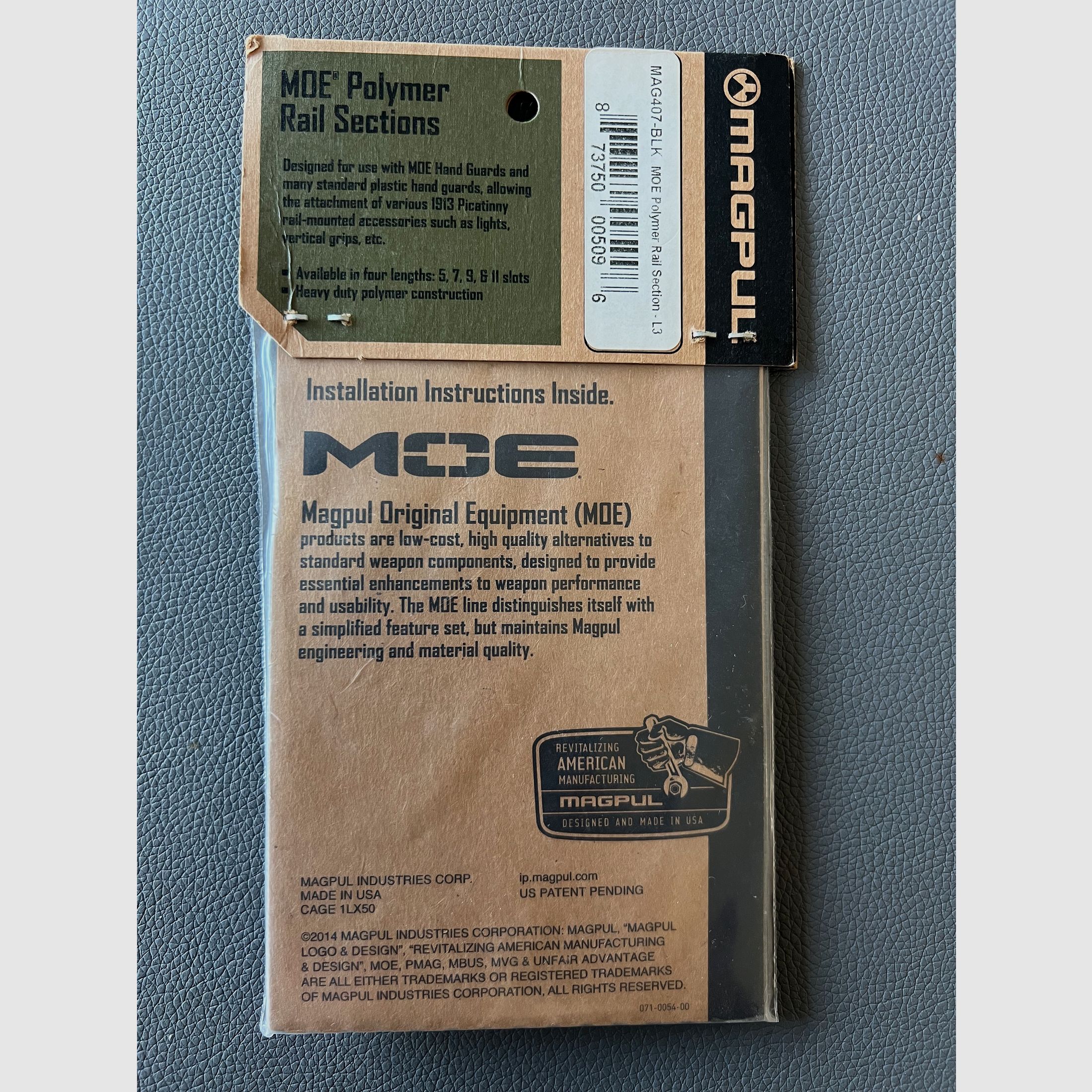 Magpul MOE Polymer Rail Section – czarny – nowy