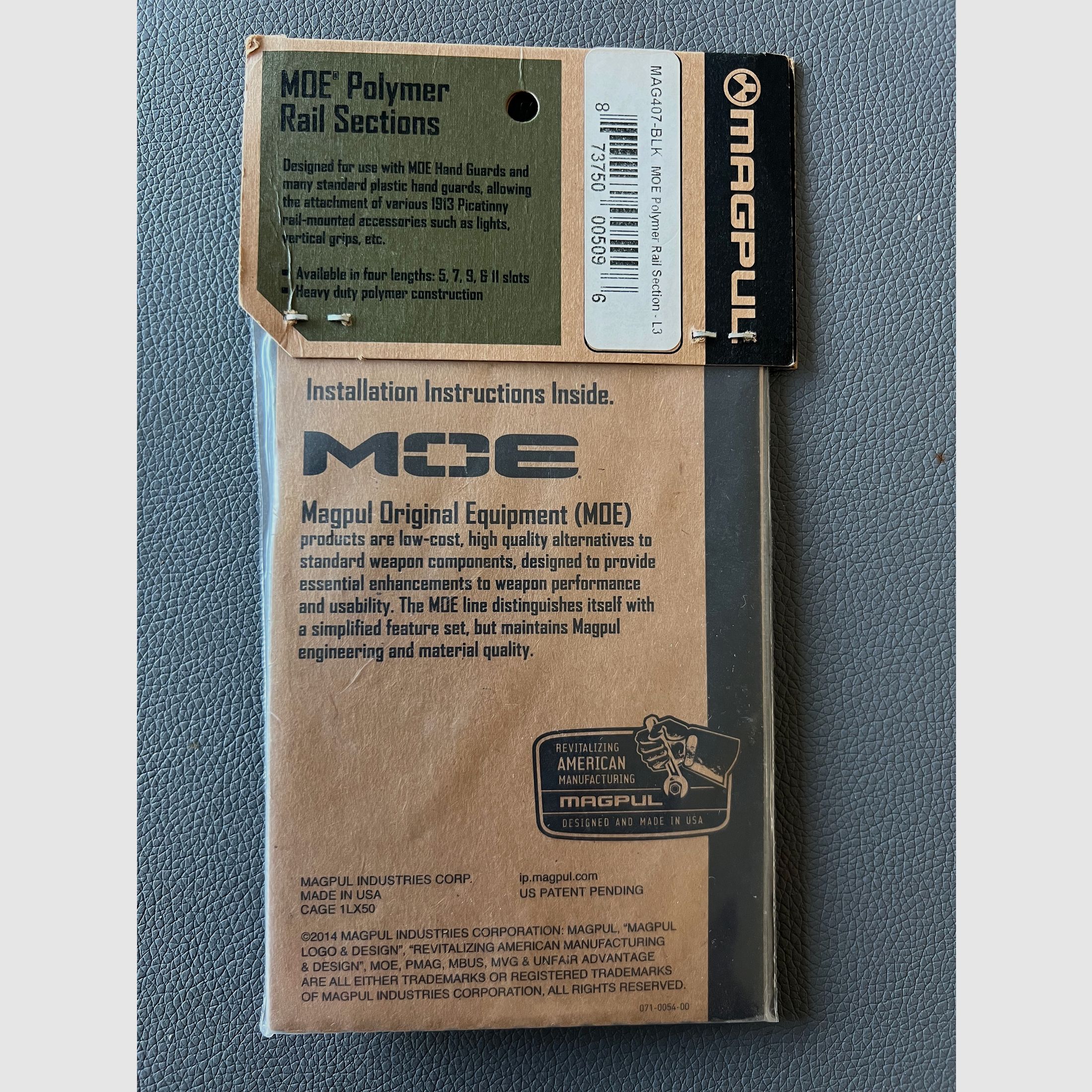 Magpul MOE Polymer Rail Section – Black – New