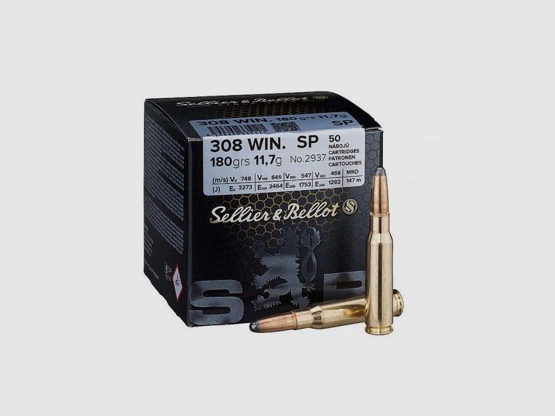 Sellier & Bellot .308 Winchester, SP Teilmantel 180 grs
