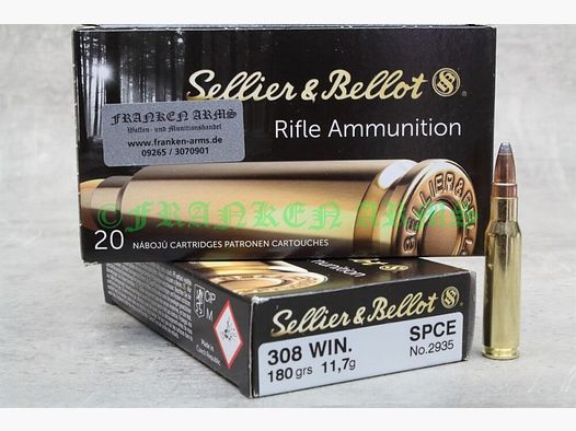 Sellier&Bellot .308 Win. SPCE 180gr. 11,7g 20 piezas