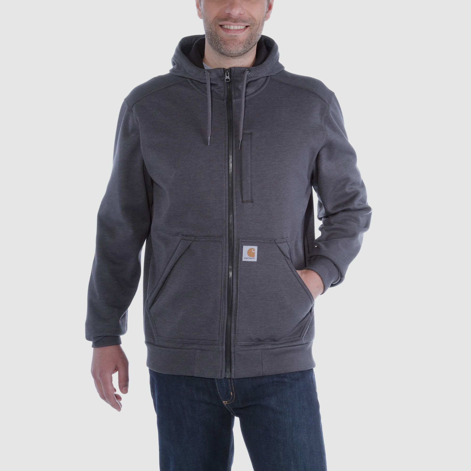 Carhartt Wind Fighter Zip Up Hoodie Men's Carbon Heather XXL