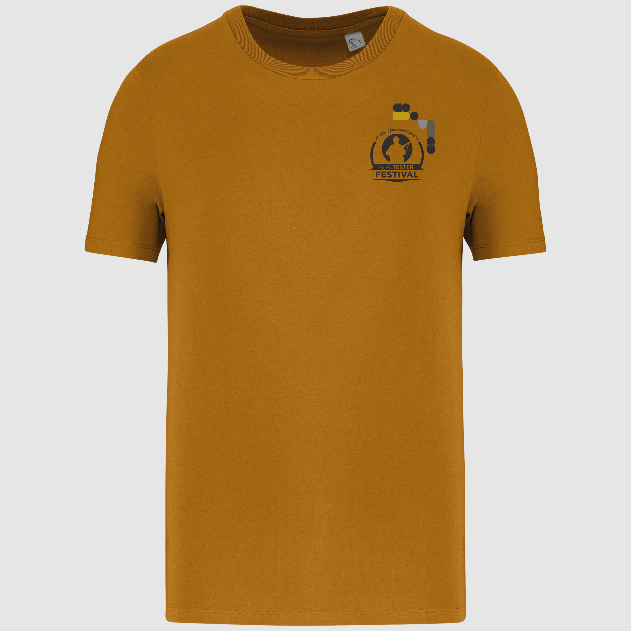 Geartester Festival Bio T-Shirt, piccolo logo