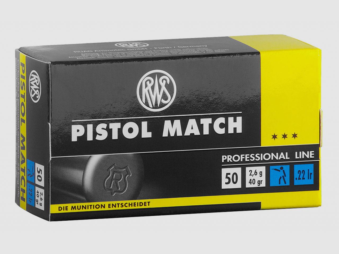 .22LR Pistole Match Pro Line 2.6g / 40grs