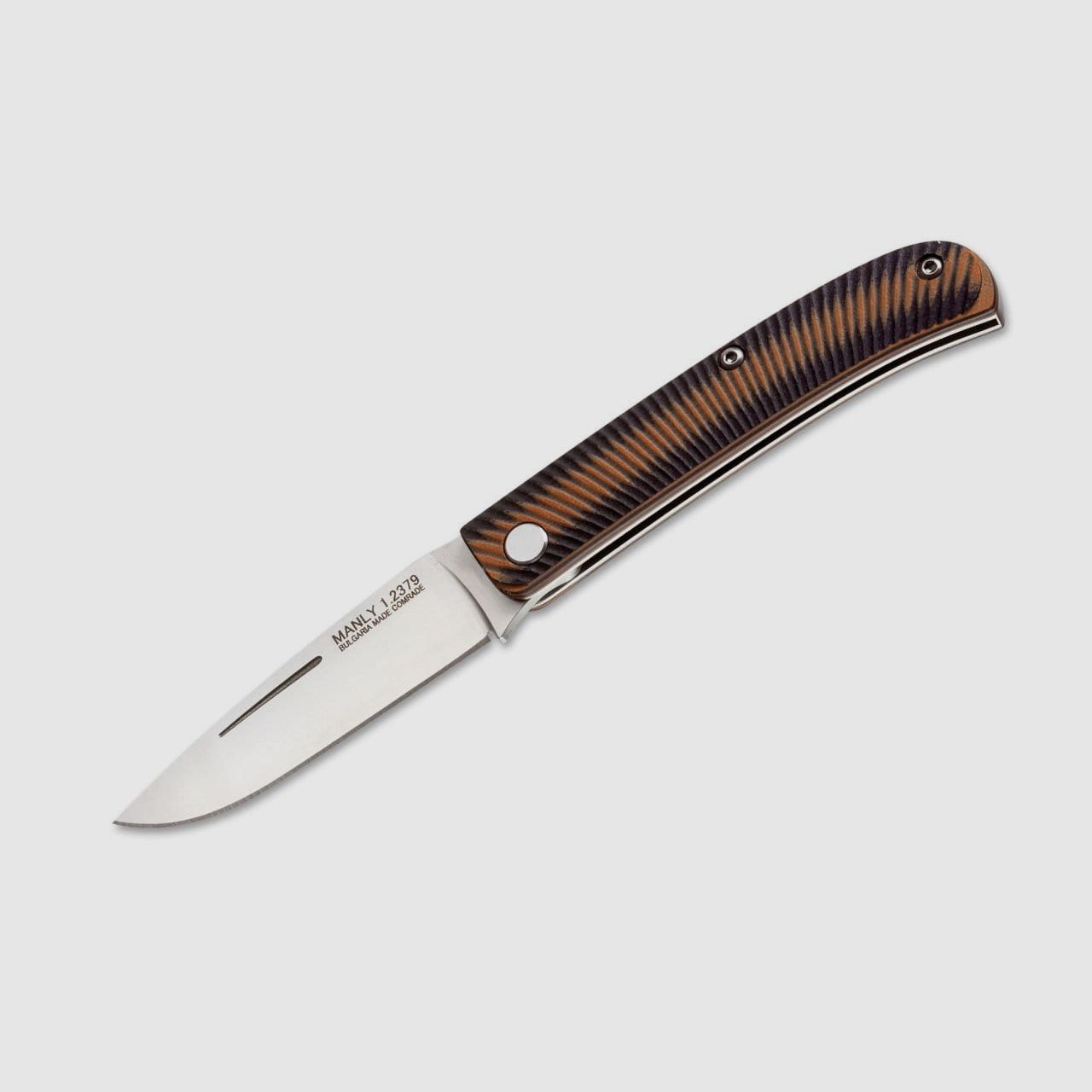 Manly Comrade D2 Black-Orange EDC-Messer